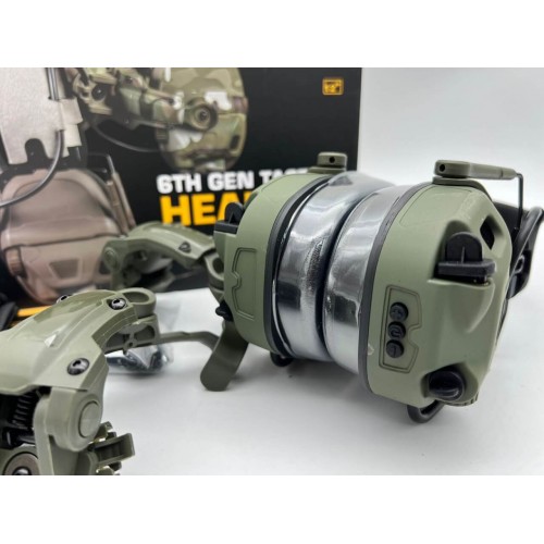6TH GEN TACTICAL HEADSET тактическая гарнитура, звукосниматель и шумоподавление, активные в Альметьевске