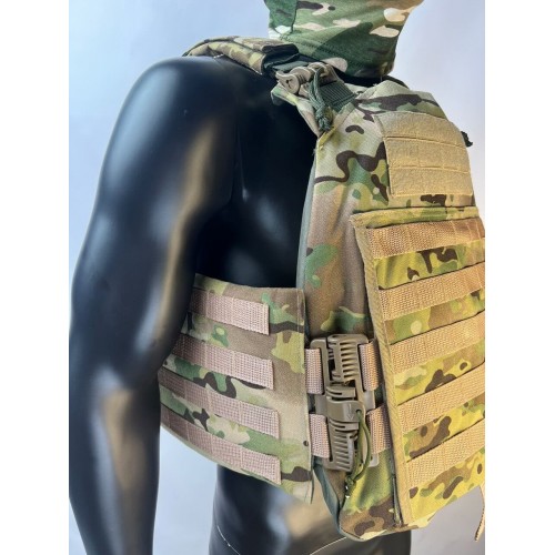 Бронежилет ЗАЩИТНИК в Альметьевске с кевларовым баллистическим пакетом C2, капами и бронеплитами Бр5