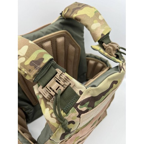 Бронежилет ЗАЩИТНИК в Альметьевске с кевларовым баллистическим пакетом C2, капами и бронеплитами Бр5