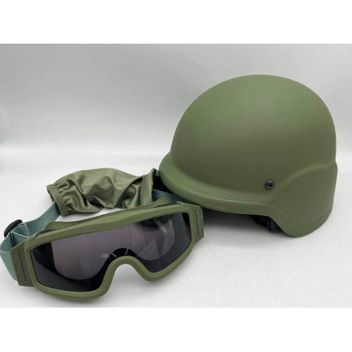 Тактический шлем + тактические ударопрочные армейские очки в Альметьевске
