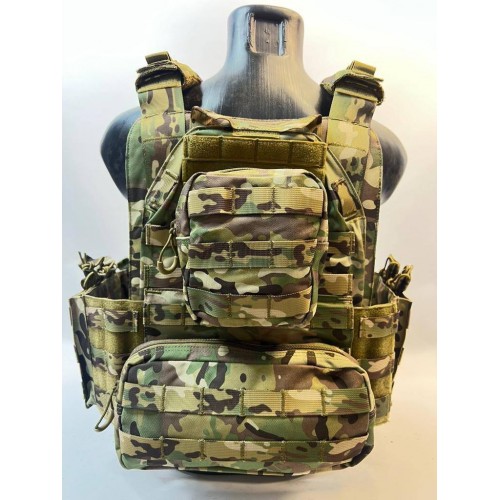 Жилет (плитник быстросъёмный YAKEDA original /разгрузка)2 с подсумками на спине в Альметьевске