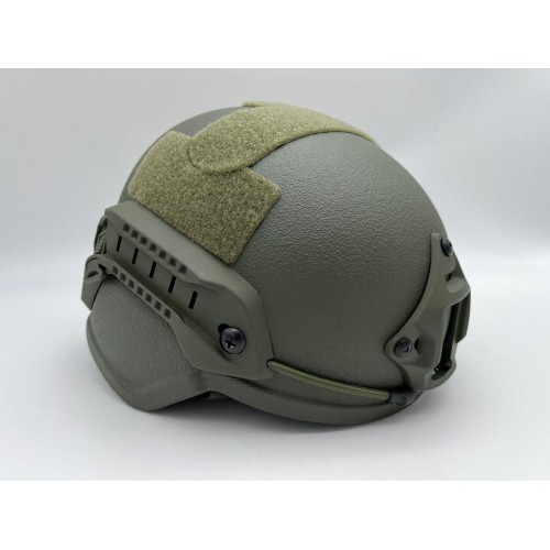 Кевларовый тактический баллистический композитный шлем ACH MICH NIJ IIIA Ops-Core (цвет «олива») / Бр2 класс защиты / с защитой ушей и системой регулировки Венди в Альметьевске