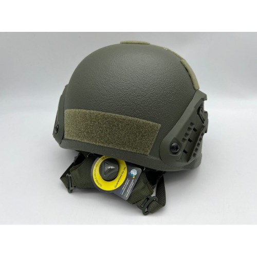 Кевларовый тактический баллистический композитный шлем ACH MICH NIJ IIIA Ops-Core (цвет «олива») / Бр2 класс защиты / с защитой ушей и системой регулировки Венди в Альметьевске