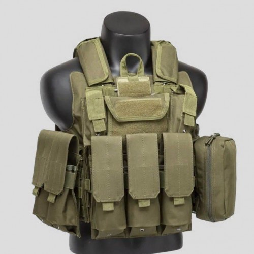 Тактический разгрузочный жилет «5 / пять карманов» с подсумками Tactical Molle Plate Carrier для съемных бронепластин в Альметьевске