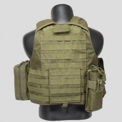 Тактический разгрузочный жилет «5 / пять карманов» с подсумками Tactical Molle Plate Carrier для съемных бронепластин в Альметьевске