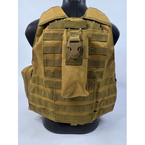 Тактический разгрузочный жилет «5 / пять карманов» с подсумками Tactical Molle Plate Carrier для съемных бронепластин в Альметьевске
